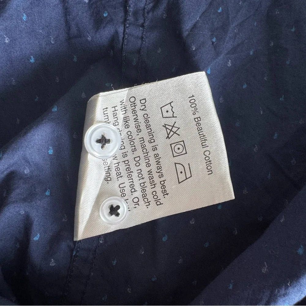 Blue Comma Button-Up Shirt - Picture 6 of 6